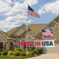 thumbnail image 6 of Super Tough USA-Made 25ft Heavy Duty Flag Pole for Outside House - Clear Anodized - Residential In-Ground Flagpole - 4-Section High-Grade Aluminum - Includes All Accessories, 6 of 9