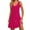 Hot Pink, variant on AherBiu Summer Dresses for Women 2025 Basic Tshirt Dress V Neck Sleeveless Comfy A-Line Short Sundresses with Pockets