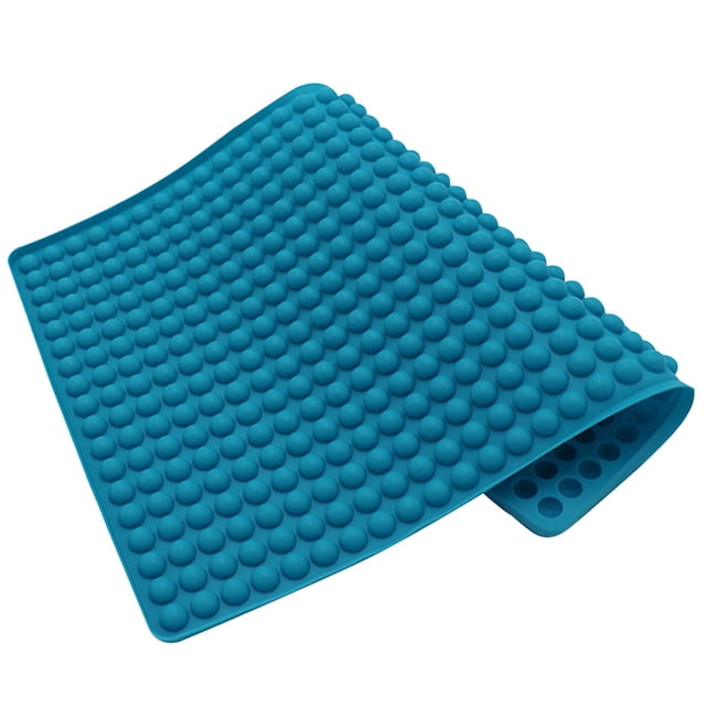 Molde de silicona de 140 cavidades, mini molde redondo para galletas de caramelo, barbacoa, alfombrilla para hornear, olla, almohadilla para alimentos, utensilios para hornear, azul Scienceny HA003688-03