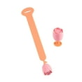thumbnail image 2 of Floral Toilet Cover Lifter Lifting Device Portable Toilet Seat Handle Lifter for Orange Set, 2 of 8