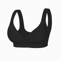 TOWED22 Daisy Bra for Seniors, Front Snap Closure Bras, Front Snaps Daisy Bras for Older Women(Black,44F)