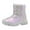 Gray, variant on Toddler Snow Boots for Girls Boys Winter Warm Kids Button Boots Outdoor Shoes Pink for Size 12.5