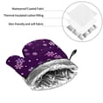 thumbnail image 6 of Fotbe Purple Snow Flakes for 4Pcs Oven Mitts and Pot Holders, 500℉ Heat Resistant Oven Mitts , Non-Slip Silicone Surface Safe for Baking, Cooking, BBQ, 6 of 6