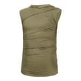 thumbnail image 4 of KIHOUT Promotion Men's Long Sleeve Hooded Striped Splicing vest jacket Patchwork Sleeveless Contrast Hoodie, 4 of 7