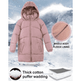 thumbnail image 5 of SOLOCOTE Girls Winter Coats Heavyweight Mediun Length Warm Jackets Down-like Cotton Wadding Outwear 3-14Y, 5 of 8
