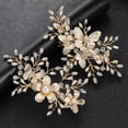 thumbnail image 2 of FOLOYORI Bridal Hair Clamps Rhinestone Bridal Barrette 2Pcs For Bride Wedding Hair Decoration, 2 of 8
