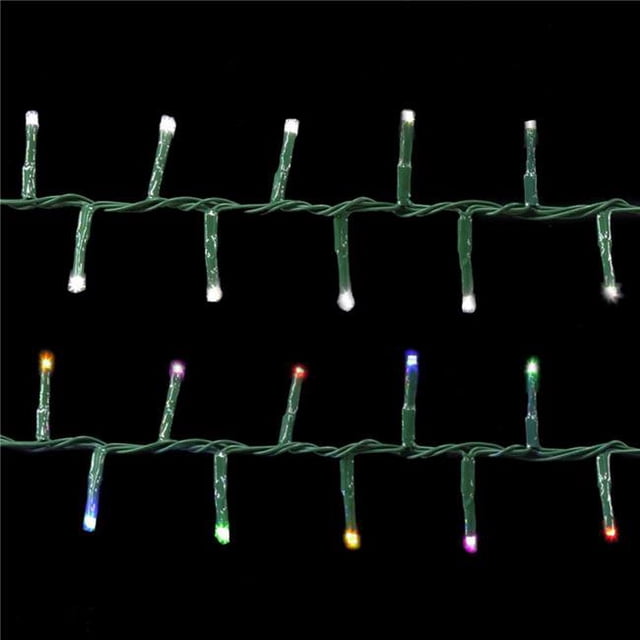 Holiday Wonderland 100 Light Starry 4 mm Micro Concave LED Compact String Light Set, Twinkling Pure White