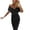 Black, variant on Aayomet Plus Size Dress for Women Women Elegant Dress Solid Color Dress Off Shoulder Dresses Party Club Evening V Neck,Black M