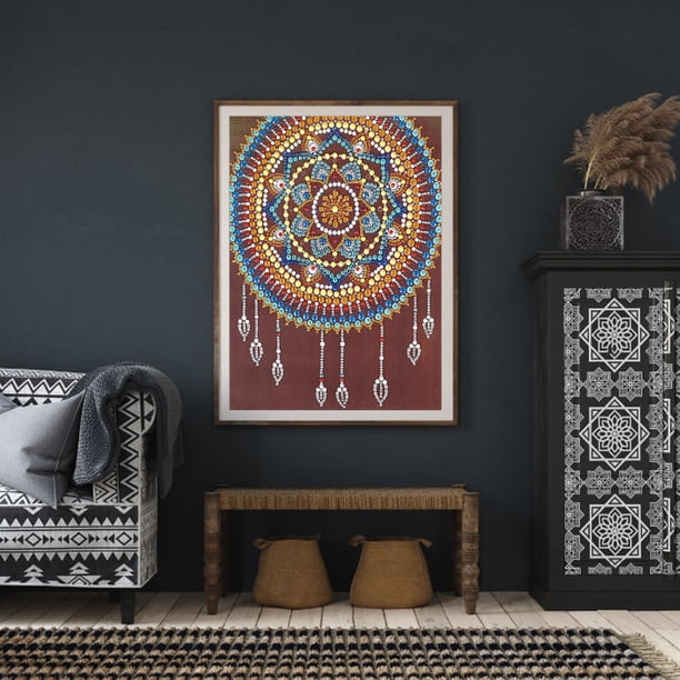 Cuadros Decorativos Kit de pintura de resina de diamantes de imitación con forma especial de dibujo de Mandala de mosaico 5D DIY Ndcxsfigh Nuevos Originales