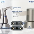 thumbnail image 6 of IVV 2 Handle 4 inch Brushed Nickel Bathroom Sink Faucet, Stainless Steel Modern Lavatory Vanity Centerset Bathroom Faucet, 6 of 6