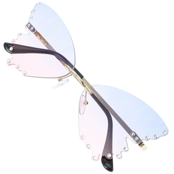 WHAMVOX 1 Pair Cool Butterfly Shaped Sunglasses Multi Color Metal Pc Material Uv Protection For Traveling