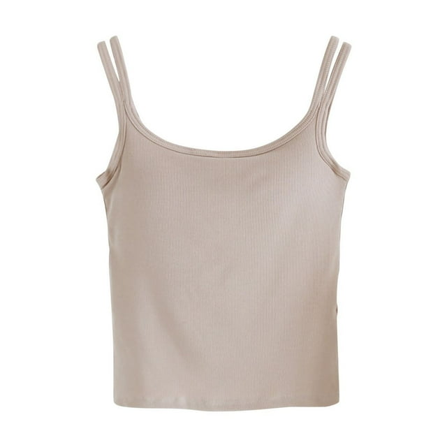 Dagugfen Ribbed Tank Tops for Women Camisole Button U Neck Tunic Slim Fitted Comfy Casual Tops for Dating