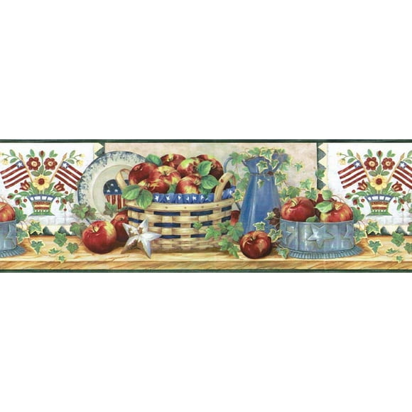 Apples Americana Wallpaper Border FF11023