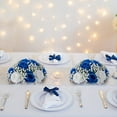 thumbnail image 3 of BLOSMON Fake Flowers Ball Wedding Centerpiece Table Decorations 10pcs Royal Blue Rose Babys Breath Bouquet Artificial Flower Silk Kissing Ball Floral Arrangements for DIY Party Home Decor, 3 of 8