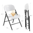 thumbnail image 4 of Nazhura 6 Pack 650 Weight Limit Heavy Duty Plastic Folding Chair with Reinforced Steel Frame for Indoor and Outdoor, Wedding, Party, Restaurant, Meeting Room, Patio and Garden, 4 of 8