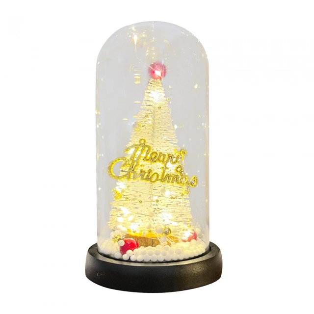 LED Christmas Dome Party Decoration Desktop Decor Christmas Tree Decorations for Green Tree Letters