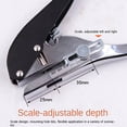 thumbnail image 2 of 2Pcs Woodworking Tool Plier Card Hole Punch Set Paper Screw Cover with Countersink Drill 3.2mm Adjustable Position, 2 of 8