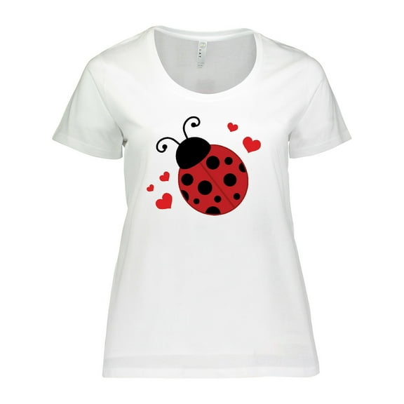 Inktastic Lady Bug and Hearts Women's Plus Size T-Shirt