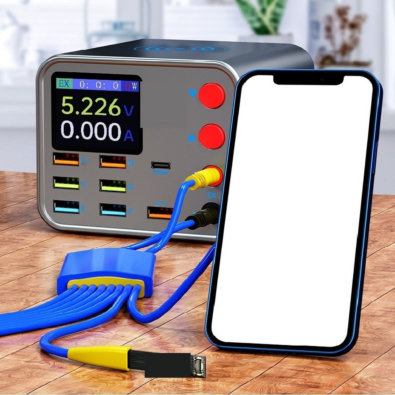 200W 8 Ports USB C Wall Charger Block Fast Wireless Charging Station Hub PD 65W Compatible ,Safe and Reliable