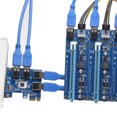 thumbnail image 3 of EUX1-0 Adaptador PCIE a PCIE 1 a 4 PCIE Ranura USB 3.0 Mining Riser Card Converter, 3 of 9