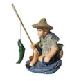 thumbnail image 2 of Paisajismo de pecera pequeña, anciano pescador pescando, decoraciones de Jiang Taigong, adornos de jardinería con macetas, adornos creativos de pesca Weng, 2 of 4