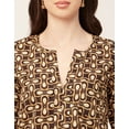 thumbnail image 5 of Moomaya Printed Short Top For Women V Neck Full Sleeve Regular Tunic Top, 5 of 8