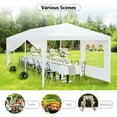 thumbnail image 2 of HomGarden 10x30FT Outdoor Gazebo Canopy Wedding Party Tent Shelter Pavilion W/ 8 Removable Sidewalls & Windows for Cater Events, White, 2 of 12