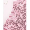 thumbnail image 5 of YEAHDOR Kids Gymnastics Leotards Girls Sleeveless Shiny Sequins Cutout Back Ballet Bodysuit Athletic Jumpsuit Pink 6, 5 of 7