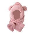 thumbnail image 3 of Rongfmy Winter Hat Scarf Set Funny Ear Protection Cap Shawl Wraps Hooded Hat for Cosplay Pink, 3 of 9
