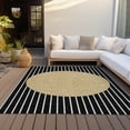 thumbnail image 6 of Addison Rugs Chantille Indoor/Outdoor Transitional Stripes Black Washable Rectangle Rug, 2'6" x 3'10", 6 of 6