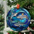 thumbnail image 2 of Ornament Window Hanging, Blue Shark Ocean Marine Life Suncatcher for Doors Window Home Stain Sun Catchers Decoration Mother's Day Birthday Gifts for Women, Men, and Mom, 2025,, 2 of 5