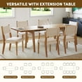 thumbnail image 3 of allforwood Solid Wood Extension Dining Table, 62" to 90"  Expandable Table, Versatile and Sturdy Centerpiece for Dining Room, Kitchen, Living Room (Light Oak), 3 of 9