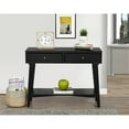 thumbnail image 3 of Alpine Furniture Flynn Wood Console Table with 2 Drawers in Black, 3 of 7