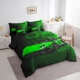 thumbnail image 3 of Castle Fairy Green Racing Car Boy Bedding Comforter Set,Car Full Bedding Set, 3 of 8