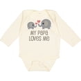 thumbnail image 3 of Inktastic My Papa Loves Me Grandchild Boys or Girls Long Sleeve Baby Bodysuit, 3 of 5