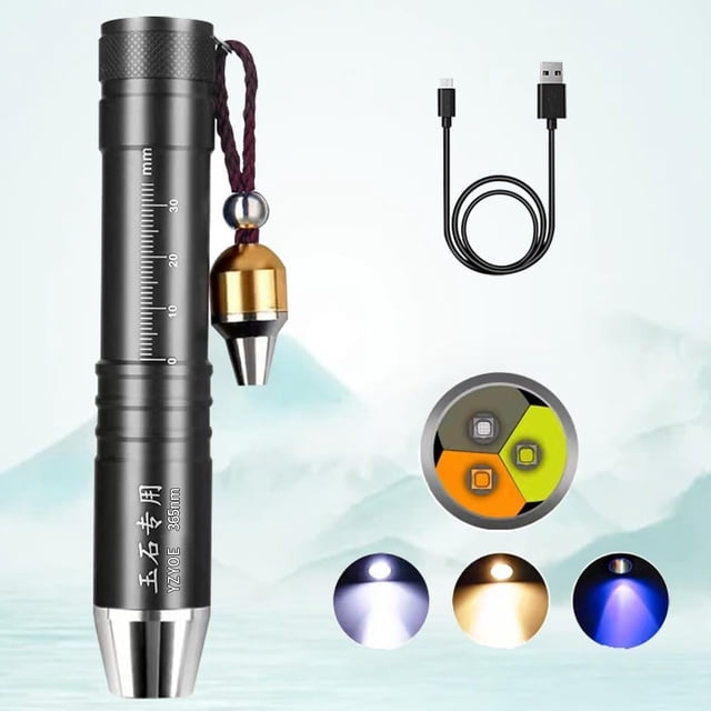 Linterna Recargable LED YZYOE, UV 365nm, 13 cm