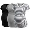 Black/Light Grey/White Stripe