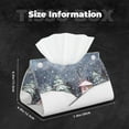 thumbnail image 5 of Honeii Watercolor Winter Landscape For Christmas for Tissue Box Cover/Holder - Covers Rectangular Shaped Boxes with a Contemporary Finish - Designed with Modern PVC Leather, 5 of 7