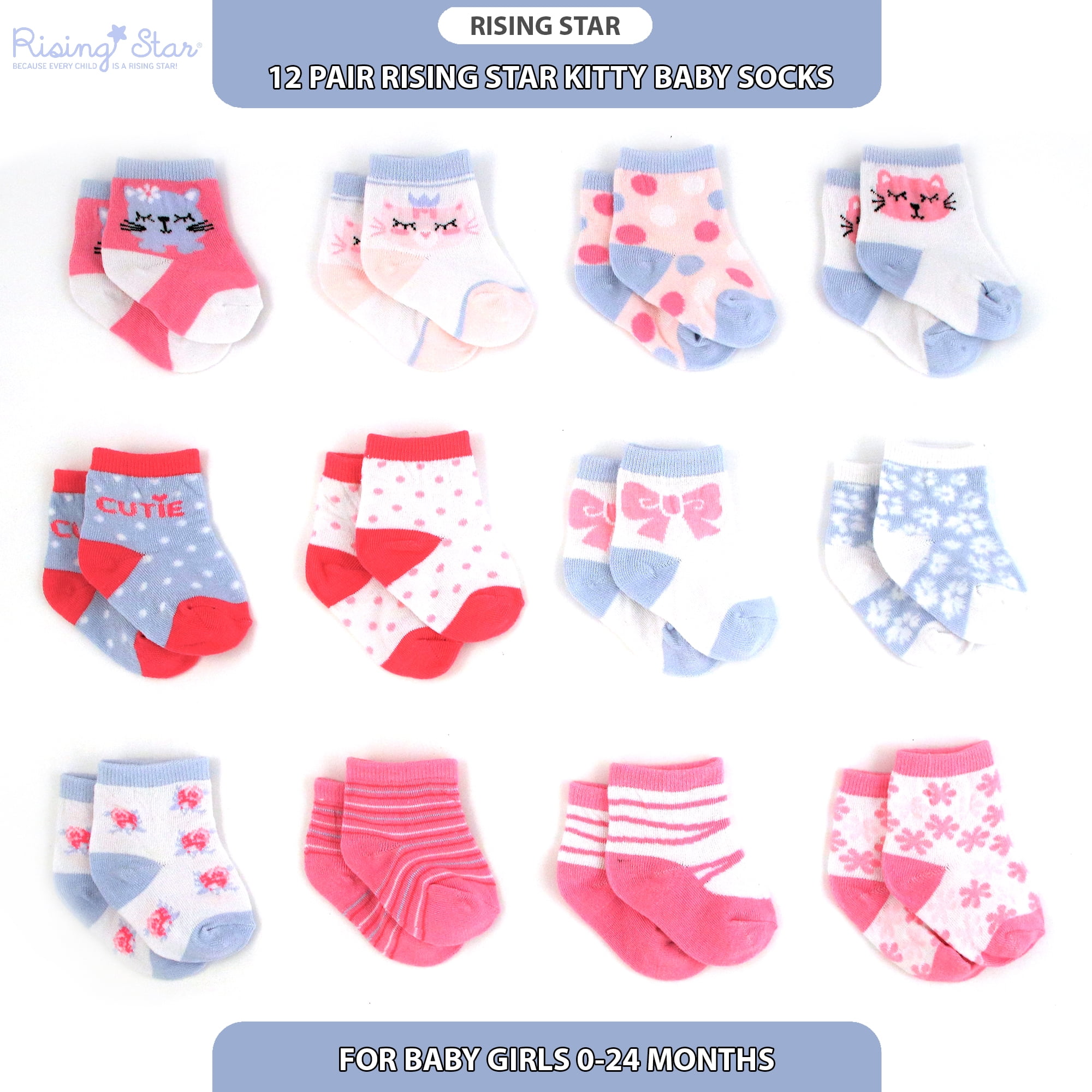 rising star baby socks