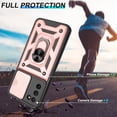 thumbnail image 4 of for Samsung Galaxy A03S Phone Case with HD Screen Protector, Heavy Duty Shockproof with 360° Rotation Metal Kickstand [Military Grade] Protective Case for Samsung Galaxy A03S, Rose Gold, 4 of 14