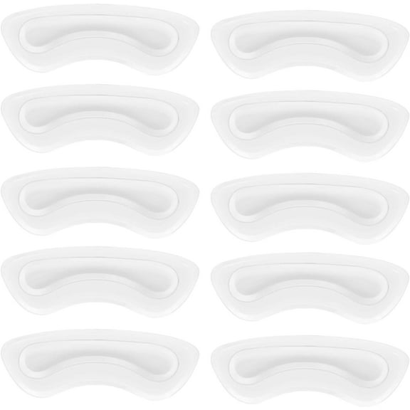 Heel Grips, Shoe Heel Inserts, Clear Heel Cushion Pads for Women Men Loose Shoes, 5 Pairs