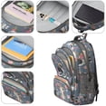 thumbnail image 4 of Border Collie Dog and Flower Florals Backpack for School,Cute School Bag,Schoolbag with Adjustable Shoulder Straps & Padded Back,16.9 Inch, 4 of 5