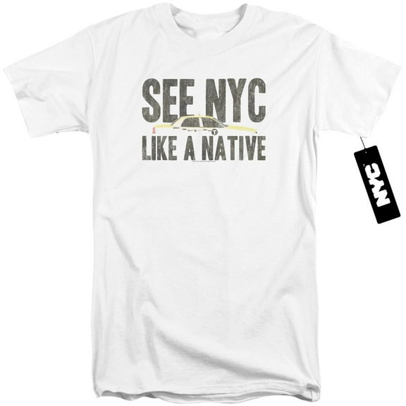 New York City Nyc Like A Native Adult Tall T-Shirt 18/1 T-Shirt White