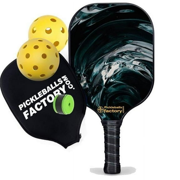 Pickleball Factory PB00035-11-C Pickleballtournament Paddle - Silk Satin Cute Pickleball Paddles, Pickleball & Basketball Court 3 Person Pickleball, Carbonfiber Graphite