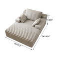 thumbnail image 2 of CARZZI LIFE 63" Plush Cloud Chaise Lounge, Chaise Lounge Couch with Sponge Support, Sofa Bed Couch with Ergonomic Pillows for Living Room and Home Theater, Grey, 2 of 8