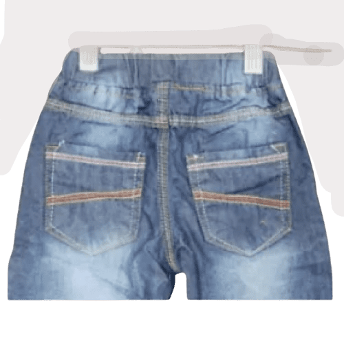 SkyHi Boys - Adjustable Waist - Organic Cotton - Denim Jogger Style C – Size 7/8