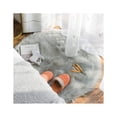 thumbnail image 5 of Faux Fur Sheepskin Rug Extra Soft Cozy Long Pile Carpet Carpet Fluffy Rugs Faux Fur Faux Lambskin Sheepskin For Bedroom Sofa Living Room-Light gray-Round diameter45cm(18in), 5 of 7