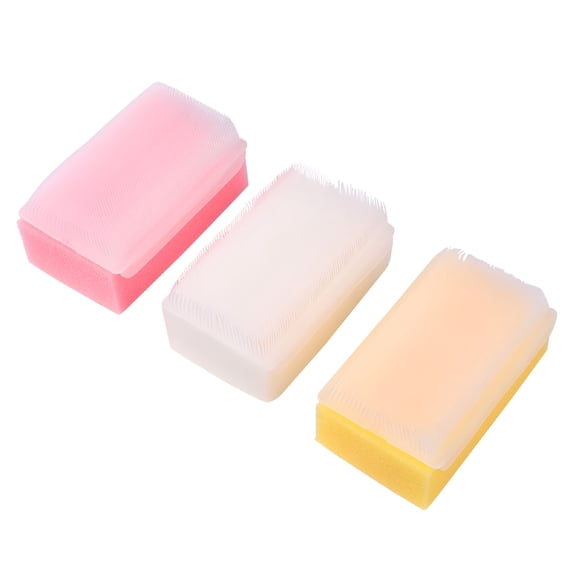 RAGUPEL Baby Bath Sponge Brush 3 Bath Sponge Scrubber for Infant and Toddler Skin (3.15X1.77X1.57 Inches)