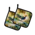 thumbnail image 2 of Carolines Treasures 7.5 x 7.5 in. Peacock Pot Holders - Set of 2, 2 of 2