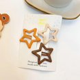 thumbnail image 2 of 3 Pcs/set Children Frosted Simplicity Hairpins For Girls Star Oval Triangle Square Hair Clips For Kids Snap Hair Clips Hairpins, 2 of 5